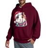 Men's Hooded Sweatshirt, Contrasting Color Sweatshirt, Sports   Casual Jacket