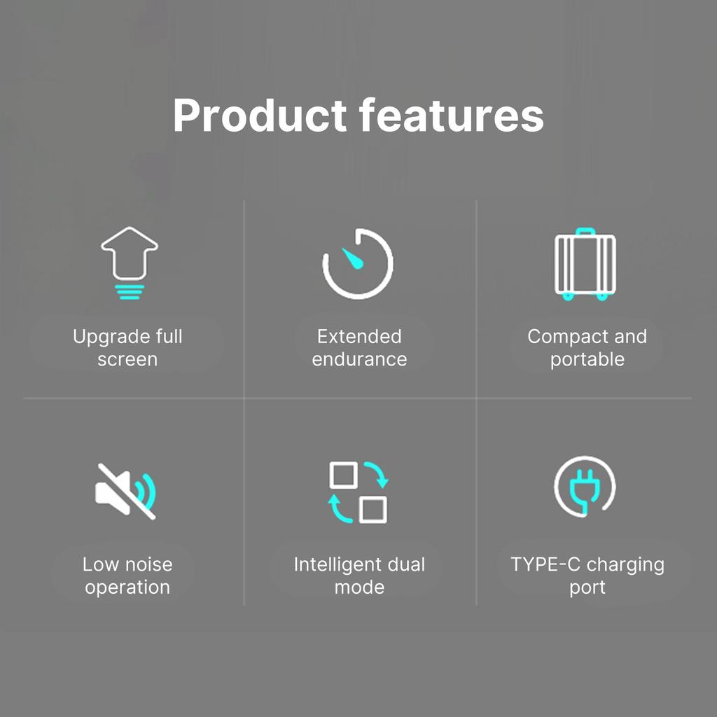 Przenośny Prysznic Elektryczny Prysznic Kempingowy z Pełnym Cyfrowym Wyświetlaczem Temperatury Pozostałego Akumulatora 2 Mo