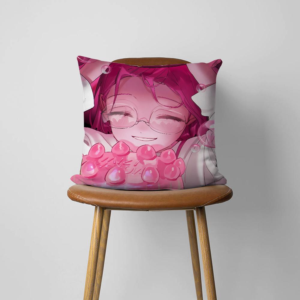 Alien Stage Mizi Anime Girl Pink cushion For Bedroom Car Coffee Shop Room Soft and Living Room Sofa Decorative Pillow Cover Case