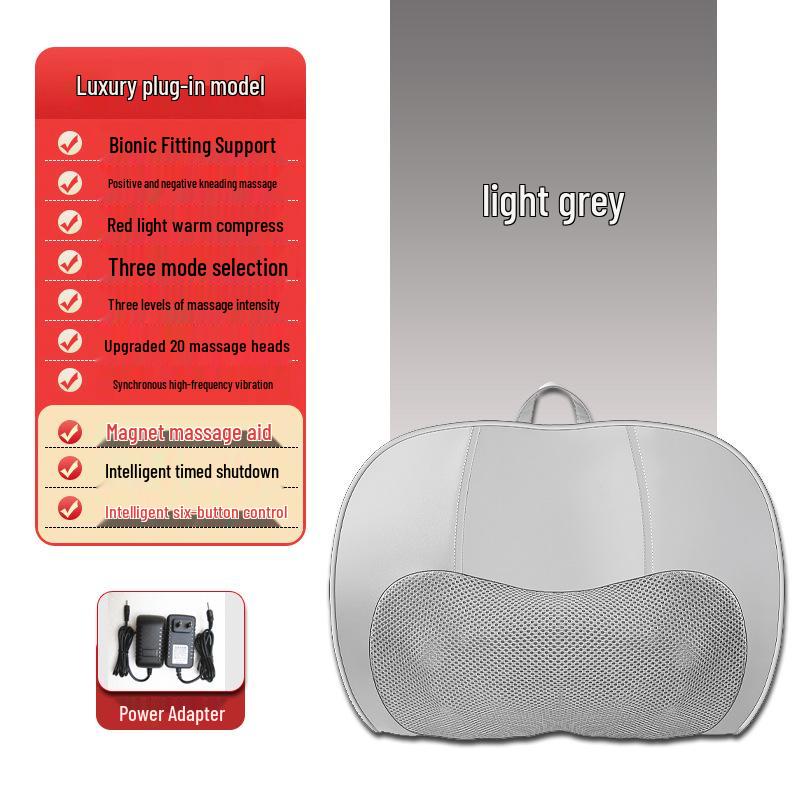 Oakes Multifunctional Electric Massage Pillow for Neck, Shoulders, Waist, and Back