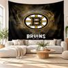 Boston Bruins Wall Tapestry, Soft Fabric Wall Hanging, Decorative Backdrop For Bedroom Home Wall Art