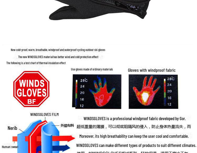 Warm Full-Finger Touchscreen Cycling & Mountaineering Gloves - Non-Slip, Cold-Proof Fleece