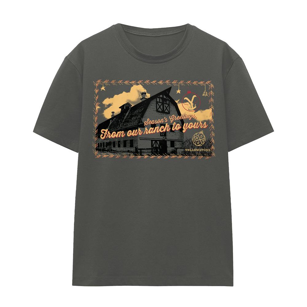 Yellowstone Unisex Adult Seasons Greetings From The Yellowstone Christmas T-Shirt
