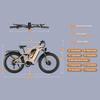 Electric Bicycle Philodo Jumbo 1500Wx2 Peak Motor 26" Fat Tire Full Suspension Electric  Bike For Adults 48V 46AH Dual Hydraulic Brake Max Load 150kg
