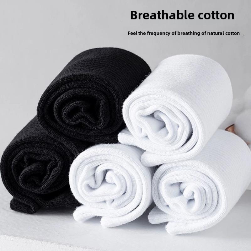 5 perechi de șosete tubulare respirabile pentru sport, pentru bărbați, toamnă și iarnă, în culori pure, pentru studenți