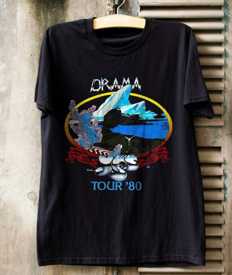 Vintage 80s Yes Band Drama Tour T-shirt size S-5XL XXXXL