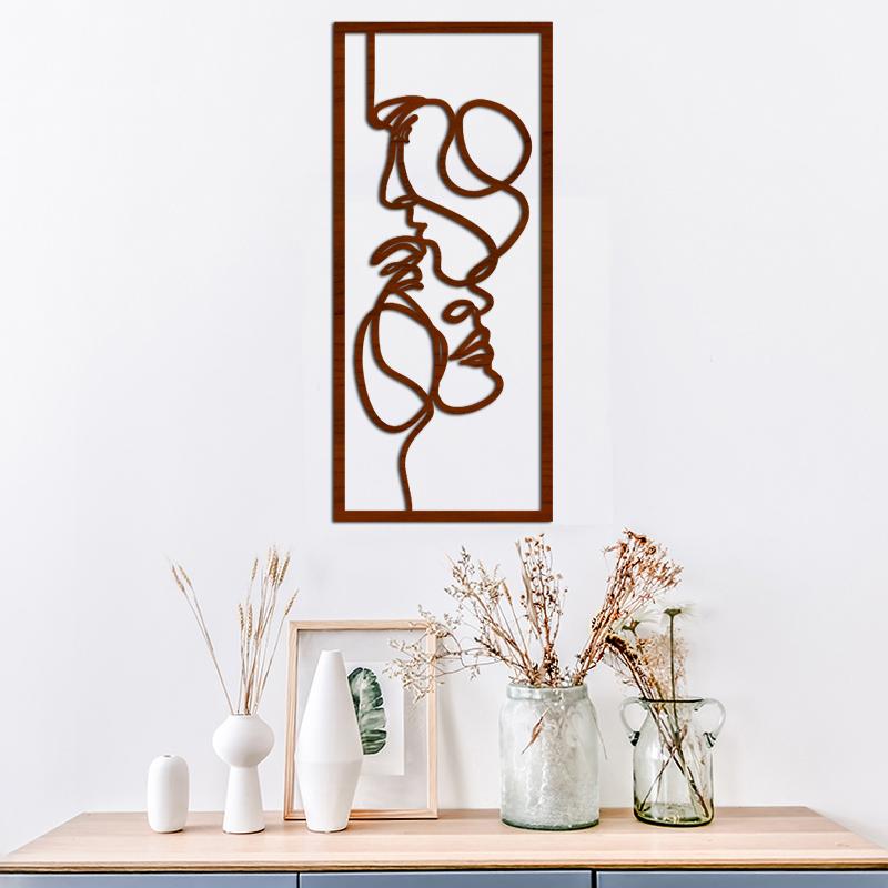 

Абстрактная женщина настенное искусство персиковое дерево линия подвесная картина для новоселья подарок гостиная картина комната над кроватью украшение