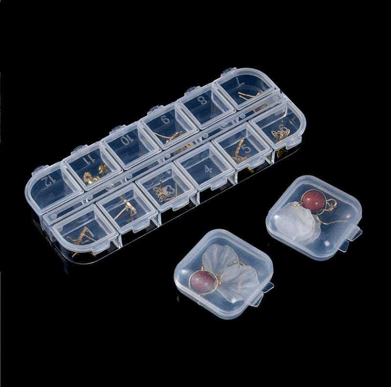 Plastic Box Container Screw Holder Case Practical Compartment Jewelry Organizer