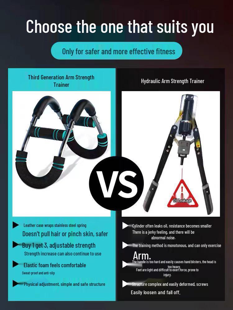 Adjustable U-Shaped Multifunctional Arm and Wrist Strength Trainer for Indoor Exercise