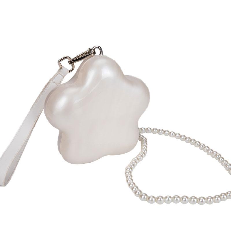

Designer Luxury Bag Woman Pearl Chain Bags Wallets Promotion Trend Dresses Handbags Side Tote Shoulder Clutch Evening Bag Female 15x14x5cm білий
