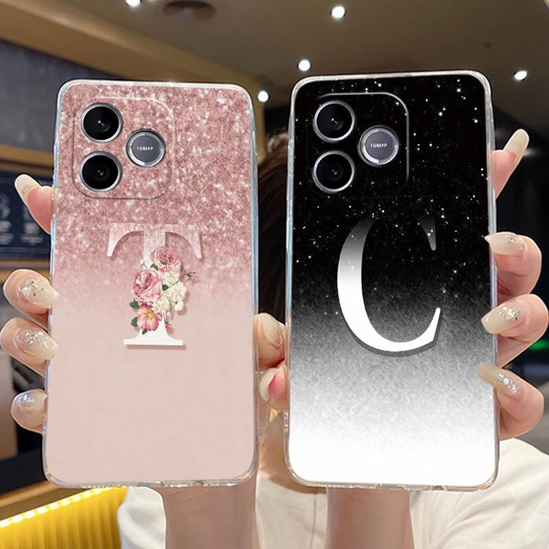Anti-scratch Phone Case For Honor 600 Lite 5G/Honor 500 Smart 5G Jelly Clear TPU Soft Casing Lucky Letter Couple Shell
