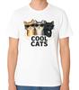 Coole Katzen Sonnenbrille Grafik Unisex T-Shirt Lustiges Stilvolles Katzenliebhaber Tee