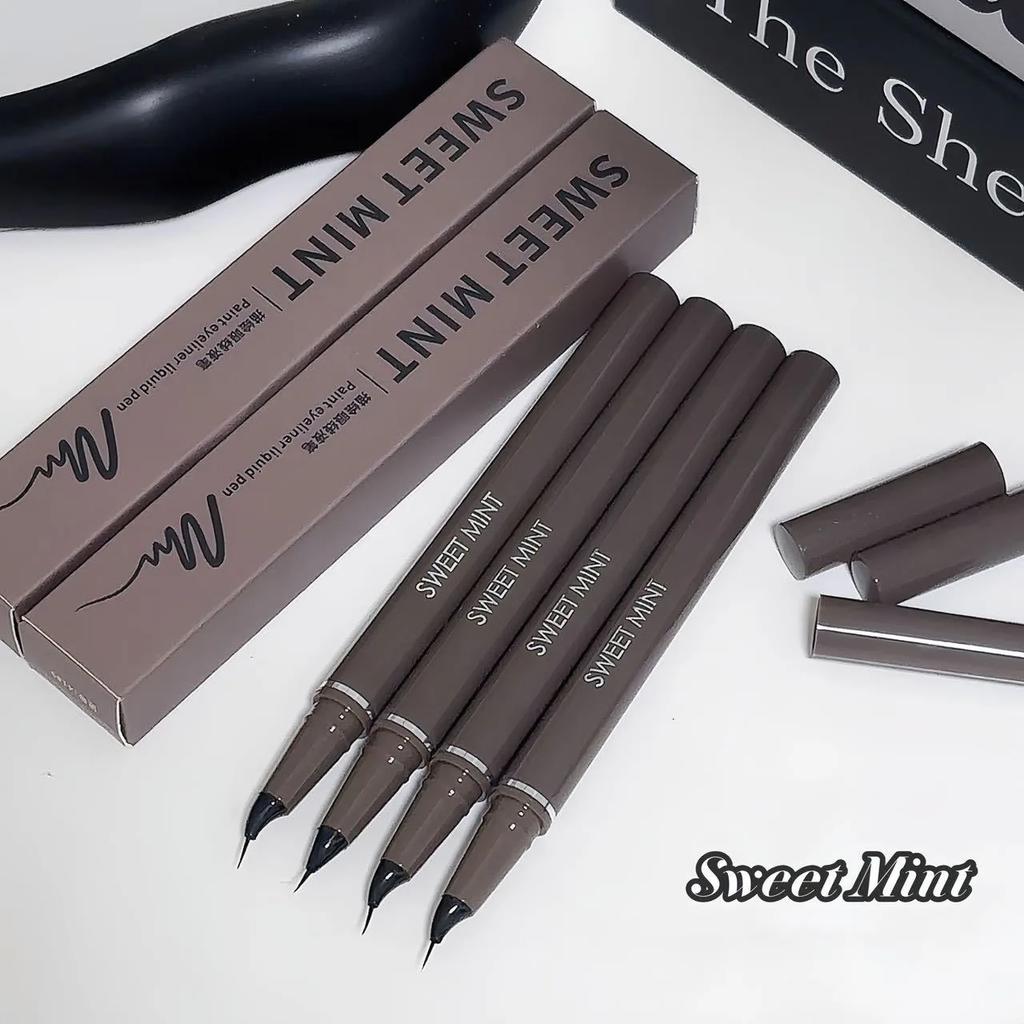 Curved Eyeliner Pen Quick Dry Liquid Eye Liner Easy To Draw Ultra-fine Lying Silkworm Pencil Black Brown Lower Eyelash Makeup