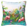 Home Decor Flamingos In Tropical Paradise Pillow Covers Pattern Cushion Cover Suitable For Sofa Bedroom Car Pillow Cover