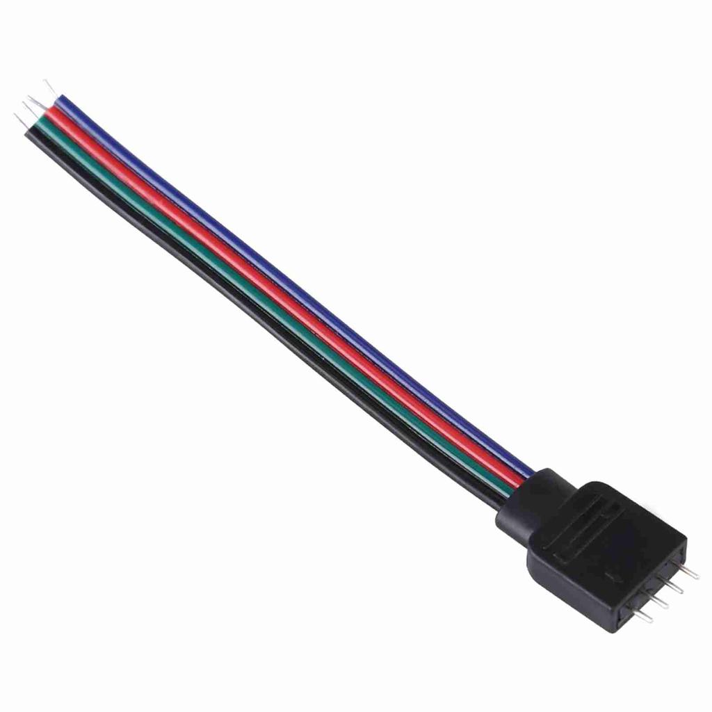 20pcs 4 Pin Cable Connector Wires for 5050 3528 3014 RGB LED Strip Lights 10cm Length Male