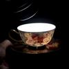 Exquisite English Rose Teapot & Coffee Cup Set for Afternoon Tea