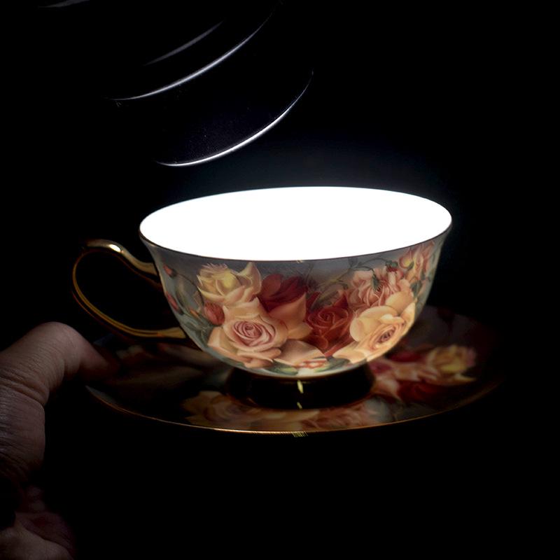 Exquisite English Rose Teapot & Coffee Cup Set for Afternoon Tea
