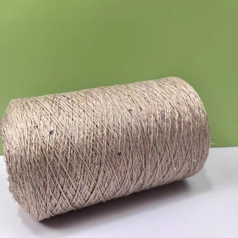 Glitter Mulberry Silk Cotton Thread 500g/Roll Glitter Bead Silk Lace Thread Soft Silky Spring/summer DIY Hand-woven Thread