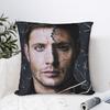 Supernatural Dean Winchester Pillowcase Printed Fabric Cushion Cover Decor  Pillow Case Cover Home Dropshipping 18"