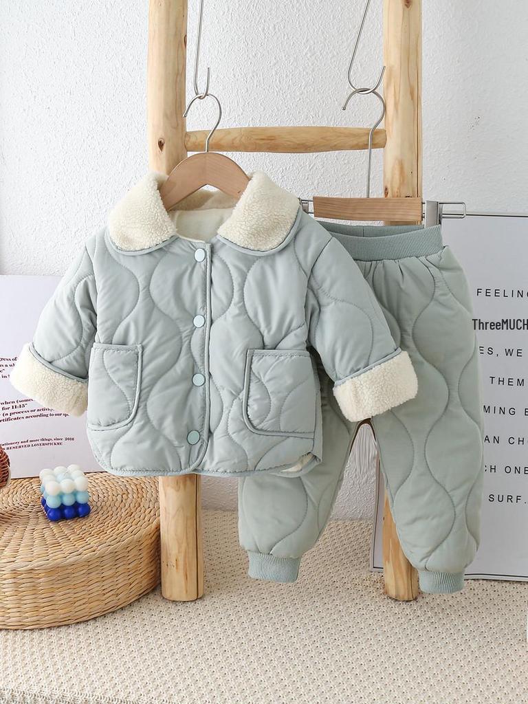 2023 Kinder Baumwollanzug mit Fleecefutter: Jungen & Mädchen Winter Prinzessin Jacke