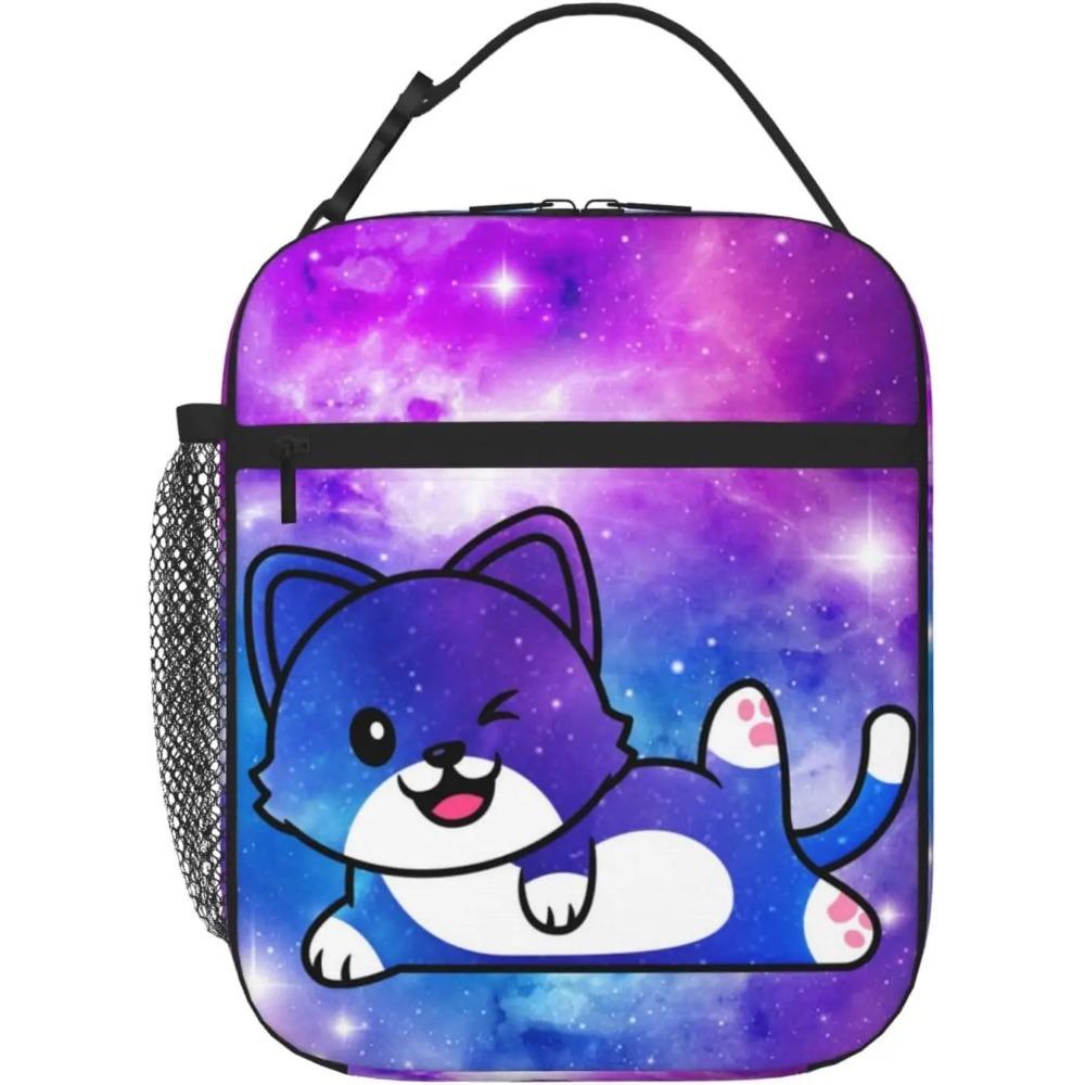 Pink Daisy Flower Insulated Lunch Bag Kids,Kids Lunch Box for Girls Boys,Bento Lunch Box Cooler Bag with Front Pocket for Women