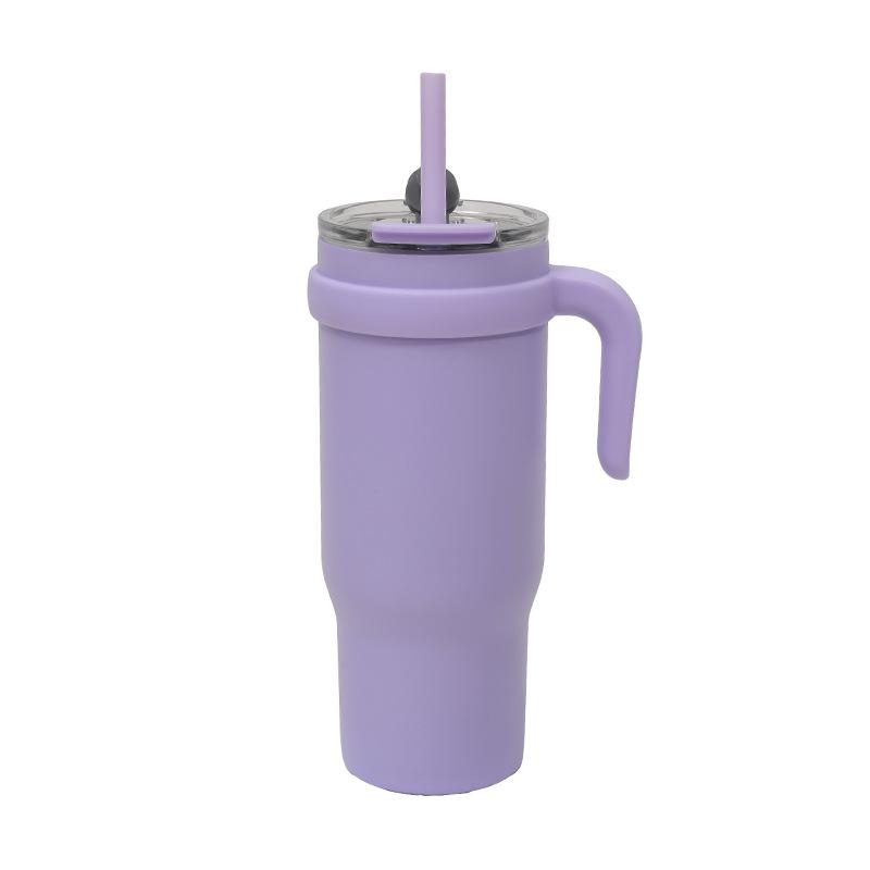 Vacuum 50Oz Big Mac Car Cup Men'S New Thermos Cup Double Layer With Straw With Handle Bingba Cup