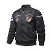 MA-1 Retro American Style Work Pilot Jacket Men's Autumn Winter Thickened Baseball Jacket Trendy Helicopter Embroidered Overcoat