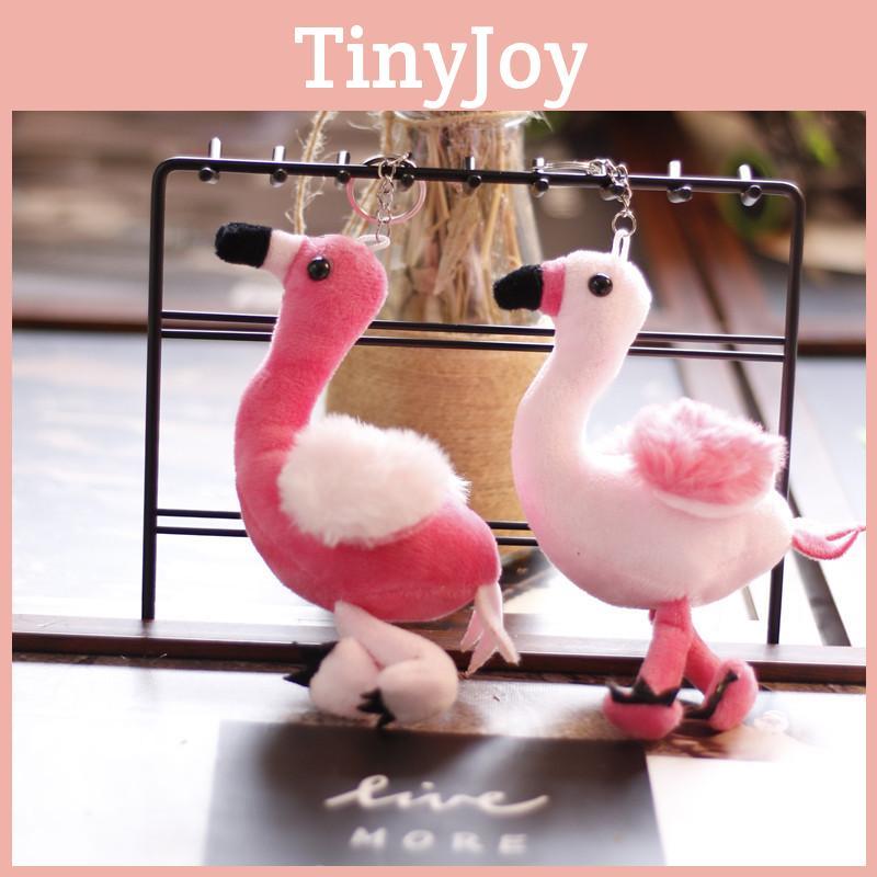 Adorable Flamingo Plush Toy Soft Stuffed Animal For Girls Cute Bag Charm