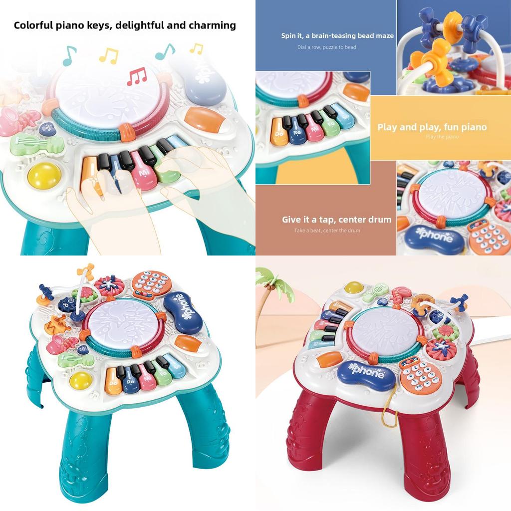 Multifunktionaler Baby-Lerntisch mit Musikspielzeug für Kinder von 1 bis 3 Jahren