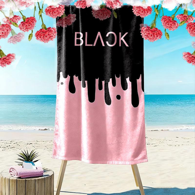 Blackpink Print Beach Towel, Large Soft Quick Dry Towel for Beach Camping Swimming