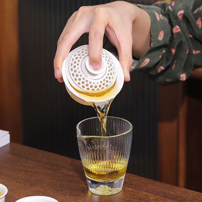 Portable Kung Fu Travel Tea Set  Porcelain Gaiwan Tea Cups Mug of Tea Ceremony Teapot Chinese Ceramic Teacup Drinkware