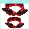 Fashionable Plaid Print Family Headband Set For Babies Adults And Pets