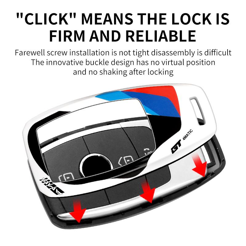 Hub Cap HOT ABS Car Key Case Cover Shell Fob For Mercedes Benz A C E S Class W204 W205 W212 W213 W176 GLC CLA AMG W177 Auto Accessories DL1