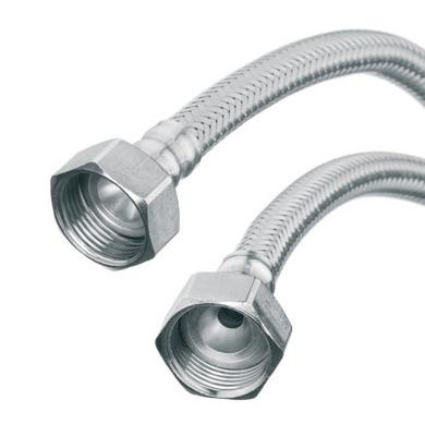 Tubo Flessibile Intrecciato in Acciaio 3/4"X3/4"", Lunghezza 40 Cm