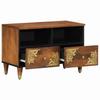 TV Stand Honey Brown 70 x 33 x 46 cm Solid Mango Wood