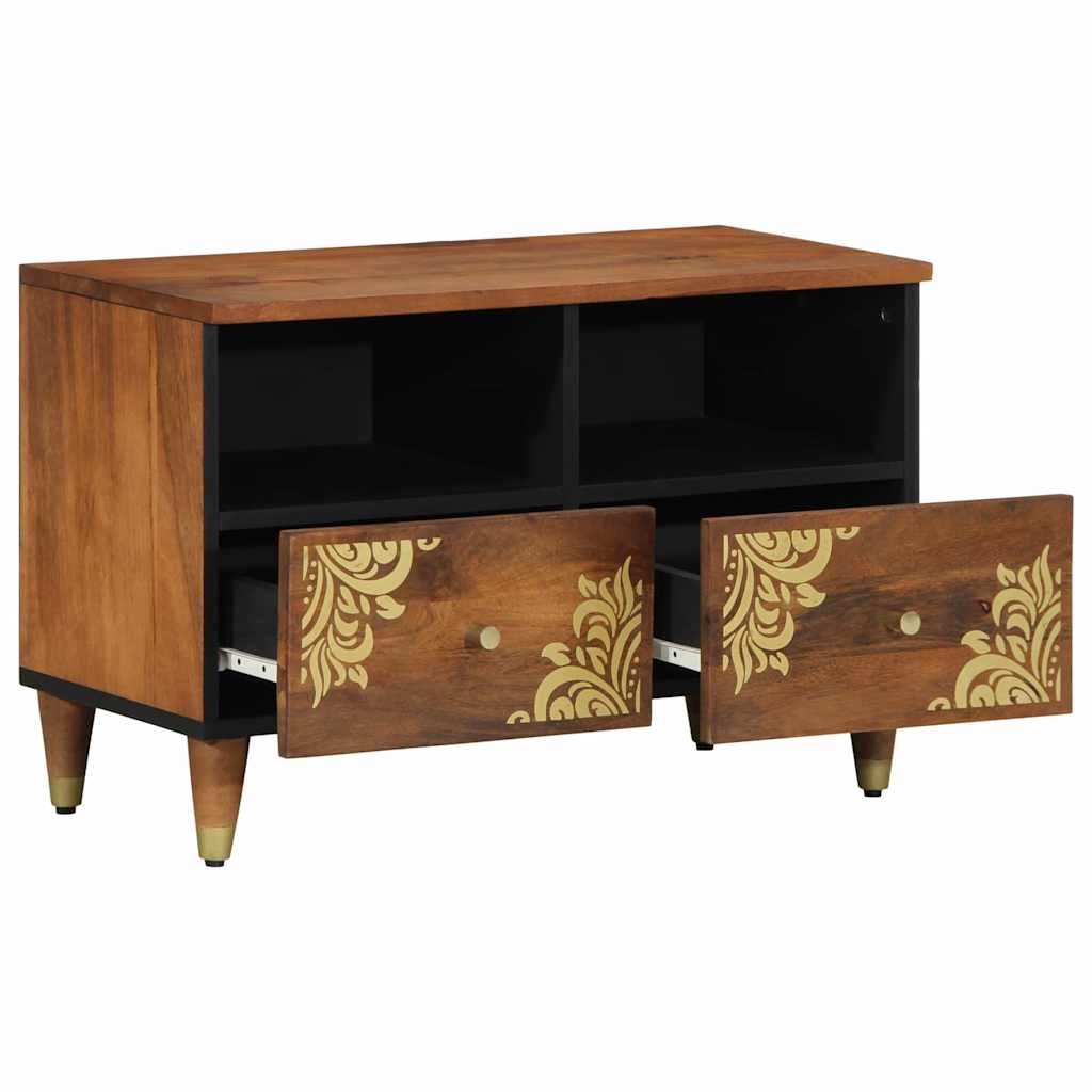 TV Stand Honey Brown 70 x 33 x 46 cm Solid Mango Wood