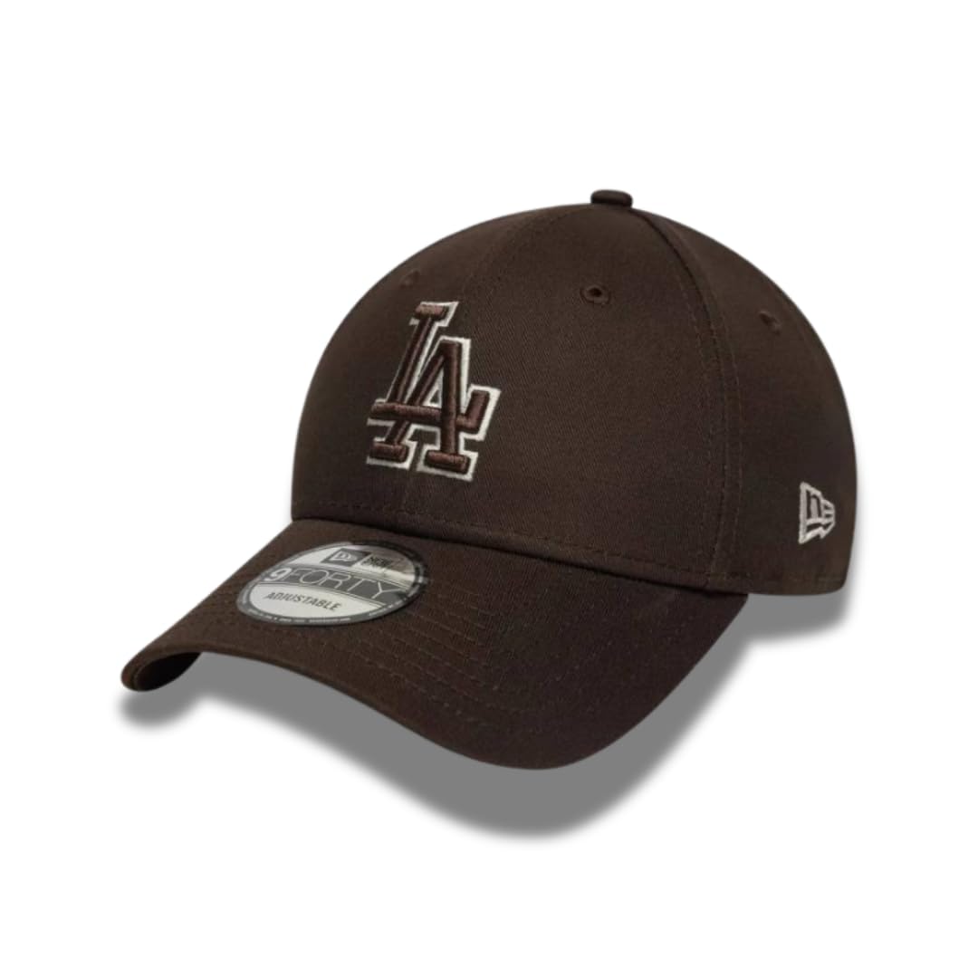 New Era 940 9FORTY Adjustable Baseball One Size Fits LA NY Brown with Silver for Men and Used Cap, All, Design, Outline, Women,