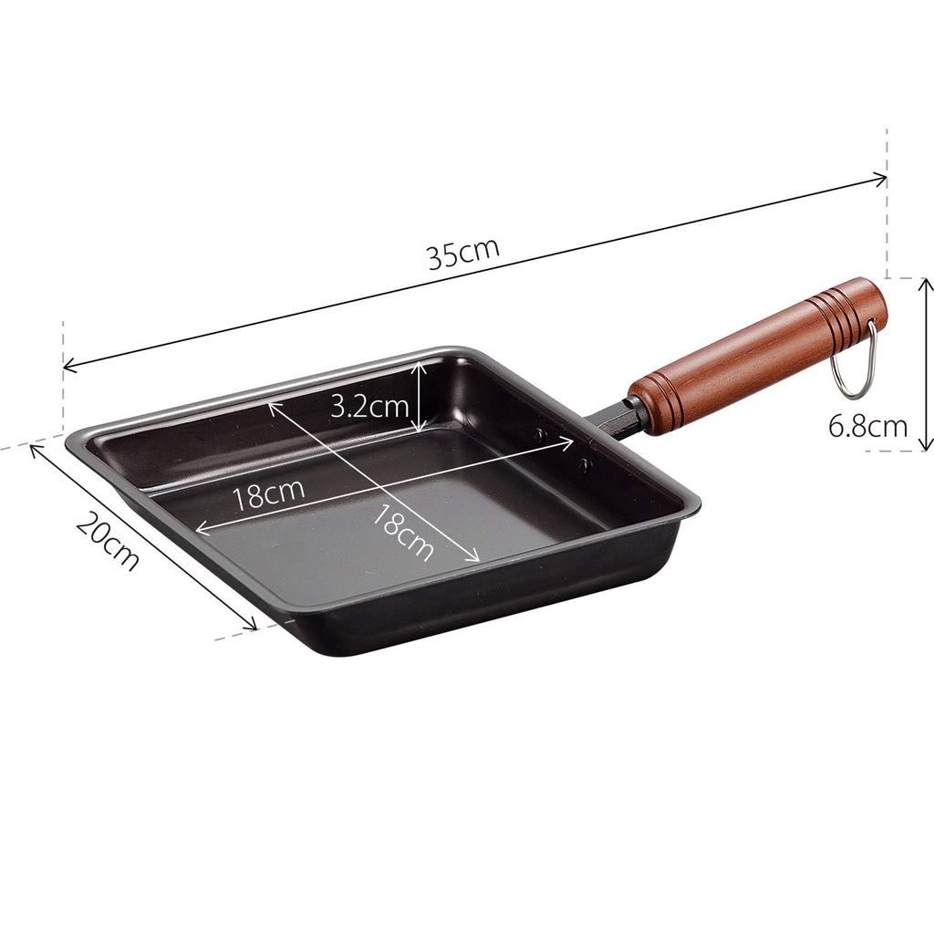 Wahei Freiz Tsubame-Sanjo Iron Omelet Pan, 18x18cm, IH Compatible, Made in Japan, Takumiya TY-037, a craftsmanship-driven tool.