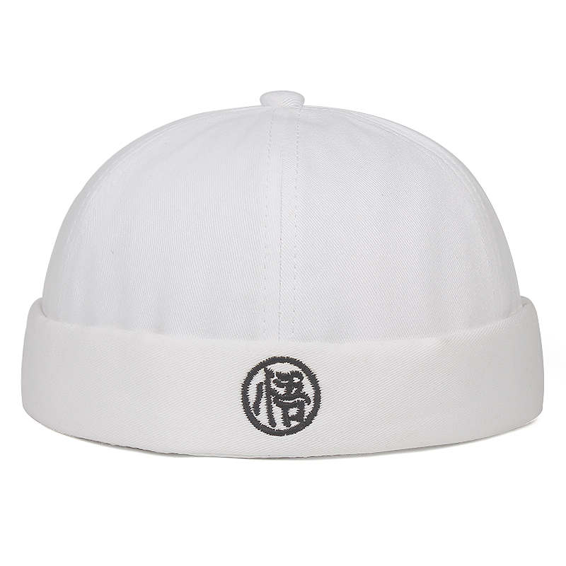 Wu Embroidery Fashion Beanies Caps Adjustable Beanie Hats Fashion Unisex Korean Version Party Hip-Hop Versatile Melon Caps