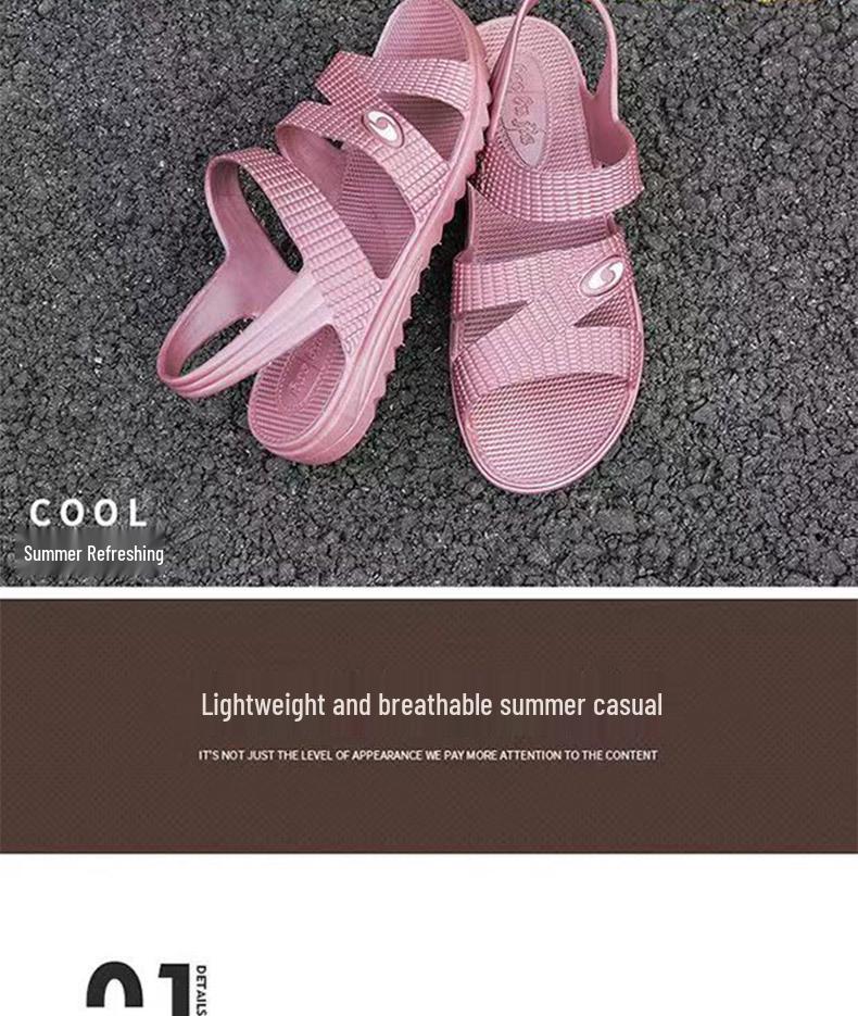 Dámské lehké protiskluzové prodyšné PVC sandály: Ideální pro letní svrchní oblečení