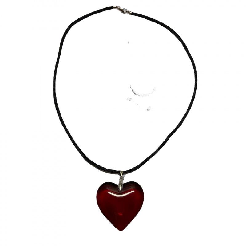 Pink Heart Pendant Necklace - Fashion Hip Hop Love Jewelry for Girls & Party Gifts