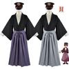 Anime Kostüm Toilet-bound Hanako-kun Yugi Tsukasa Kimono Grau Lila Uniform Cosplay Outfit Kimono Hut Verkleidung Halloween Party Unisex