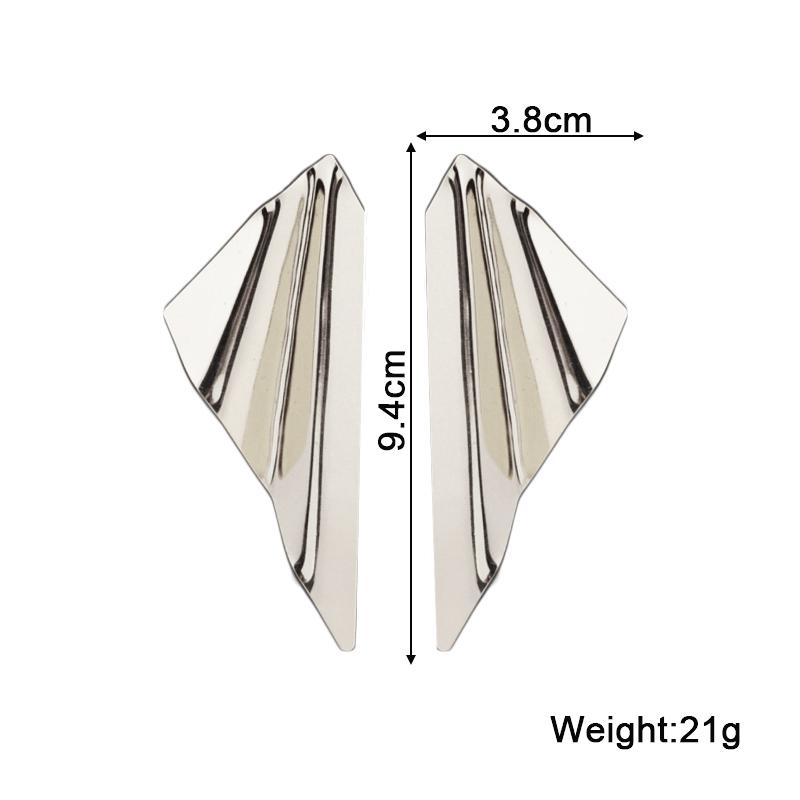 Boucles d'oreilles pendantes torsadées en métal pour femmes, couleur or, alliage enveloppé, déclaration géométrique irrégulière, oreille féminine, zircon, pendientes mujer