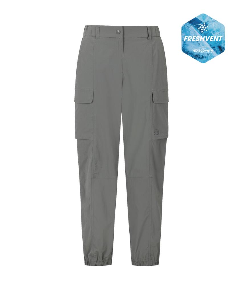 DISCOVERY EXPEDITION Freshvent Women'S Tapered Cargo Jogger Pants (D/Grey)