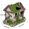 Aquarium Landscaping Decoration Resin House Cave Fish Tank Ornament with Moss