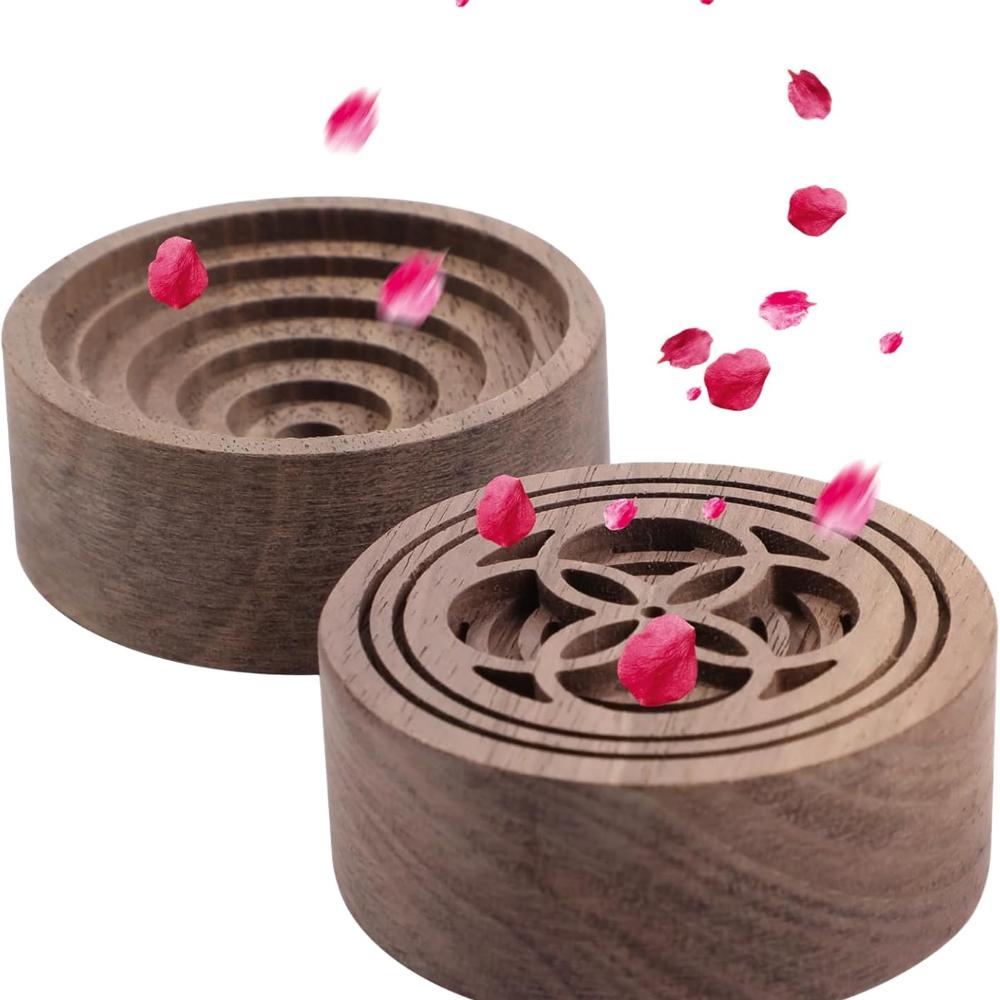 

2 шт. Деревянный диффузор для эфирных масел, Диффузор из дерева грецкого ореха, Аромадиффузор, Маленький круглый диффузор для дома, офисов, автомобилей, залов для йоги, сауны