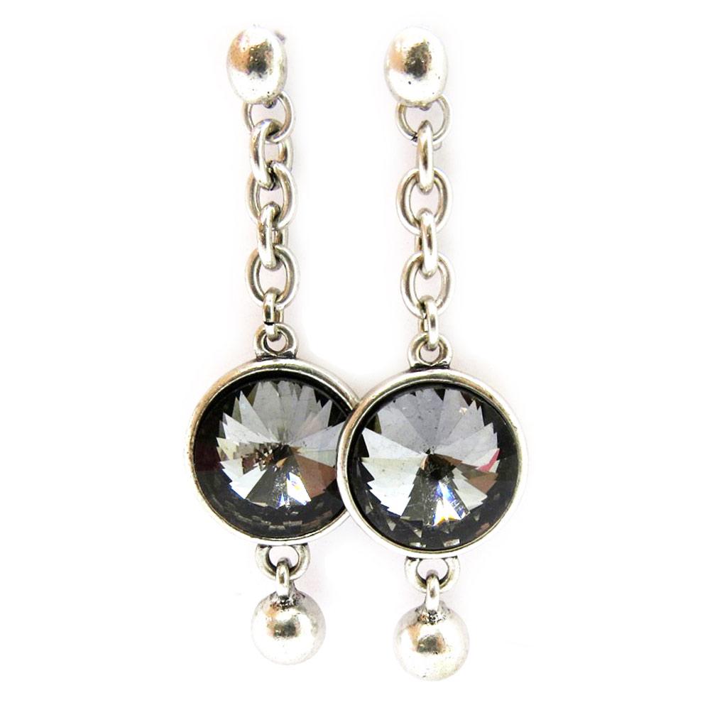 

Les Trésors De Lily [G5143] - Серебристо-серые дизайнерские серьги «Килиманджаро»