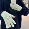 Funny Monster Finger Touch Screen Plush Knitted Gloves Cute Winter Knitted Gloves Warm Thickened Velvet Split Finger Gloves