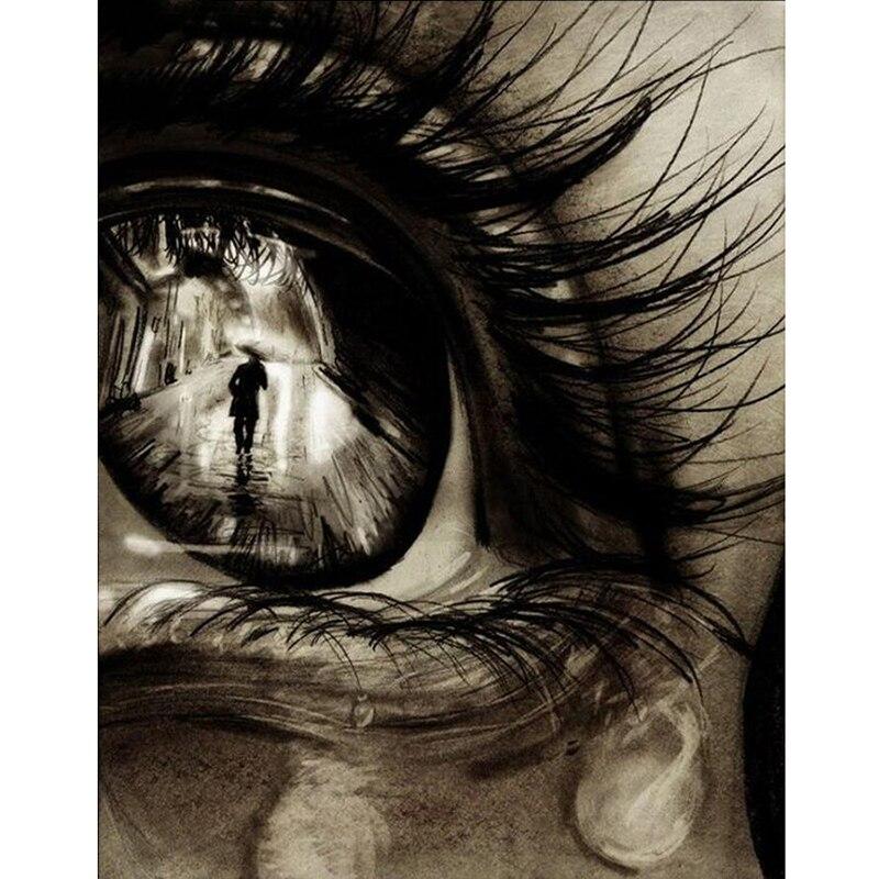 Eye DIY 5D Diamond Painting Full Round Drill Cartoon Diamond Embroidery Cross Stitch Mosaic Rhinestone Wall Art Home Decor