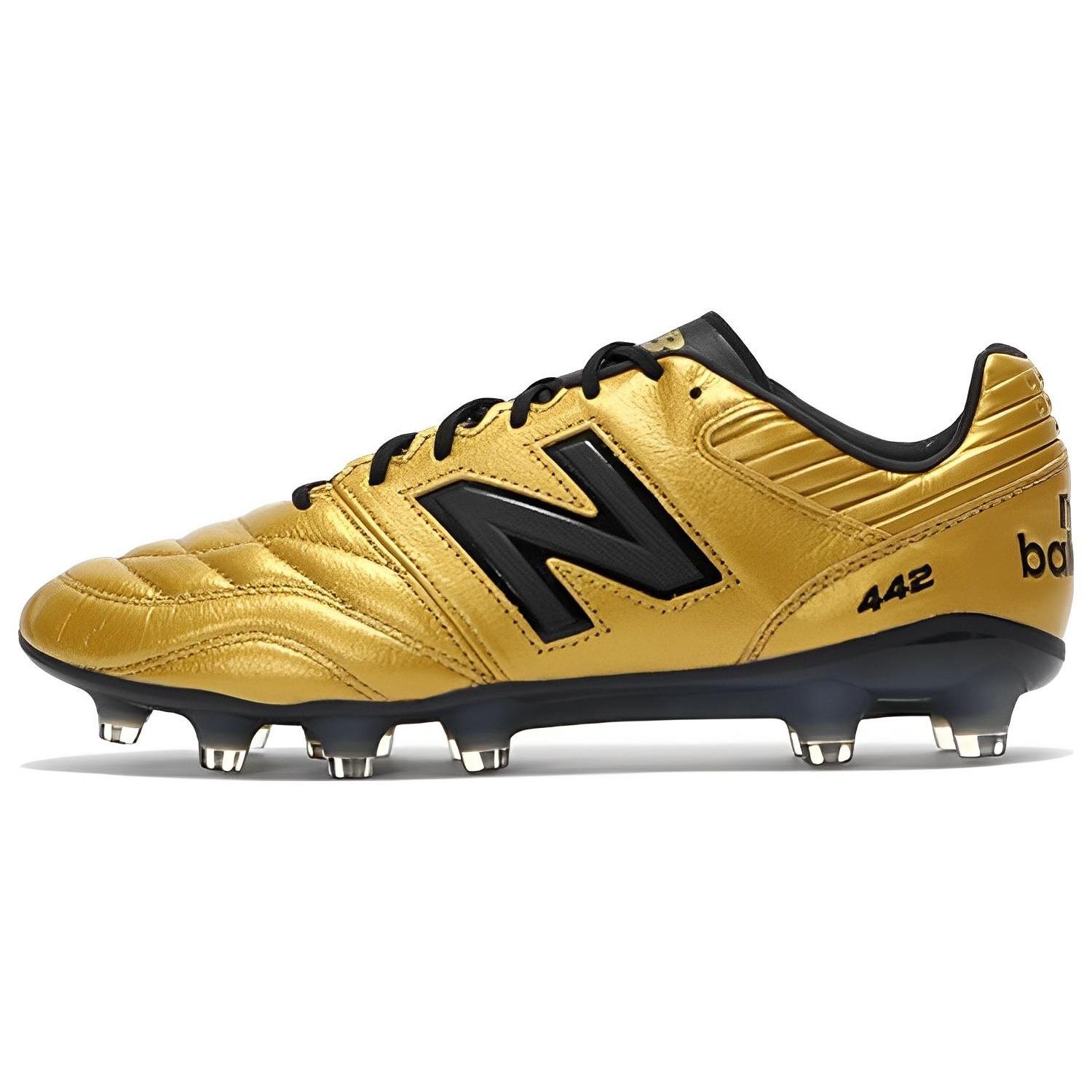 New Balance 442 v2 Pro HG Soccer Shoes Gold Black Men s MS41HLE2 EU 38